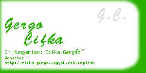 gergo cifka business card